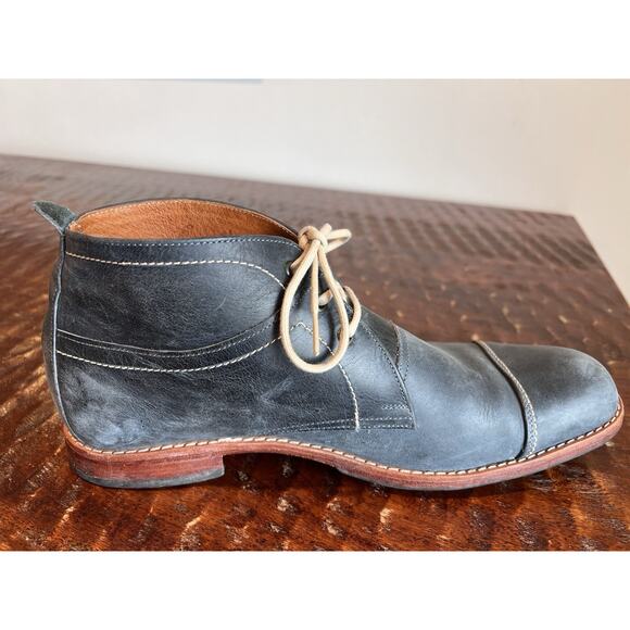Adelante Mens 14 ‘The Valparaiso’ ‘Valpo’ Denim Blue Chukka Boots Ankle - Picture 6 of 16
